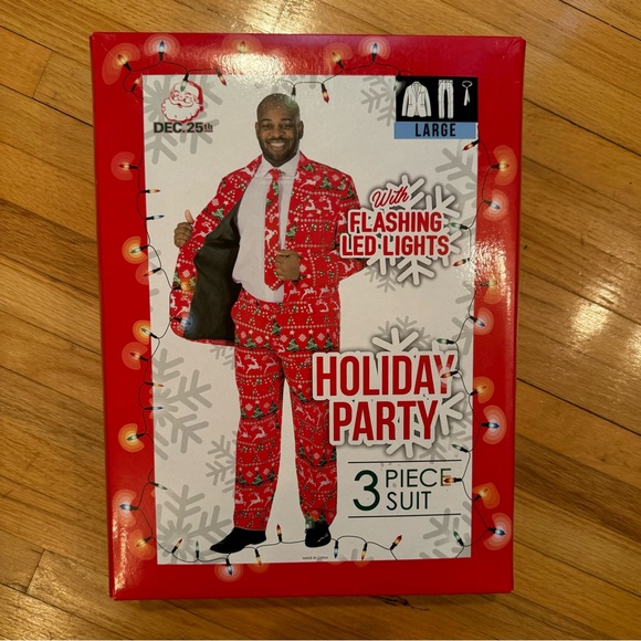 Holiday Party 3 piece light up Christmas suit NWT - Picture 1 of 2